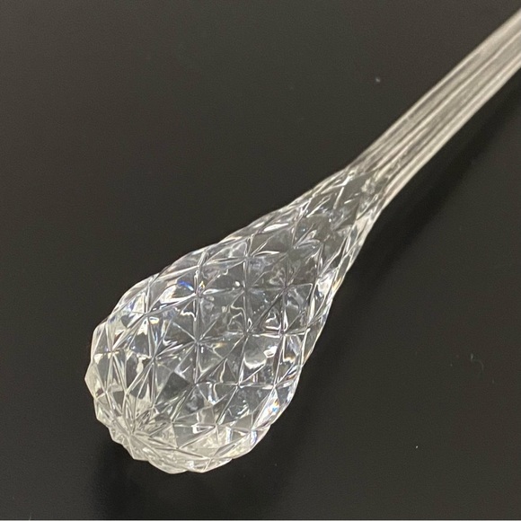 8pcs Vintage Clear Lucite Acrylic Teardrop 8” Christmas Tree Ornament - Picture 5 of 10